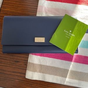 NEW WITHOUT TAGS!! NEVER USED!! Kate Spade Navy Blue Wallet